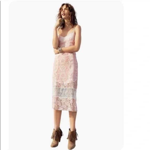 BCBGeneration | Dresses | Nwt Bcbg Lena Combo Lace Midi Dress | Poshmark